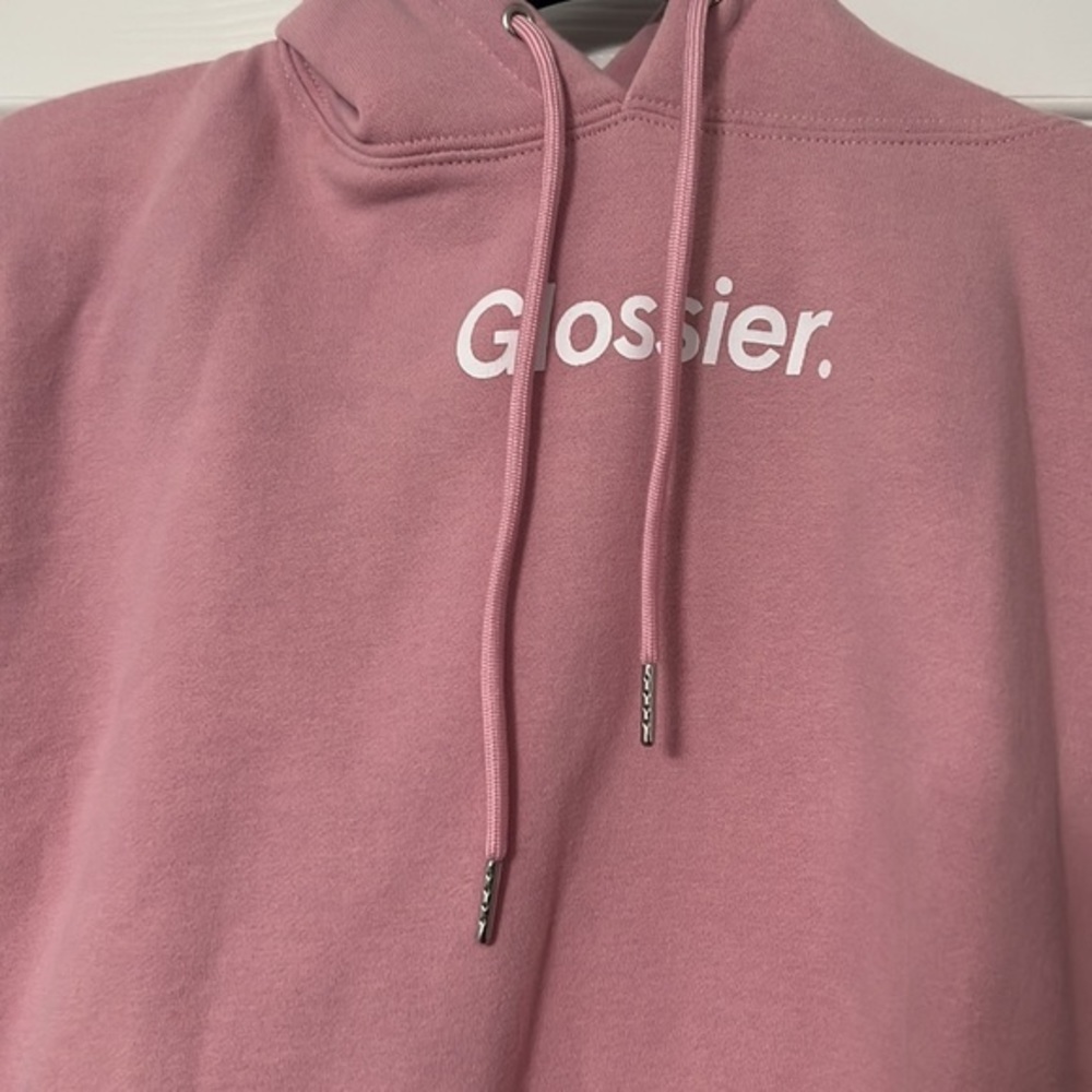 Glossier bubblegum hoodie‎ size small - Picture 2 of 9